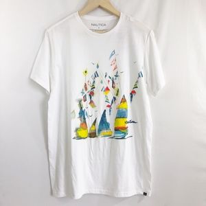 Nautica Graphic White Short Sleeve Tee